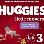 Baby Diapers Size 3 (16-28 lbs), 156 Ct, Huggies Little Movers